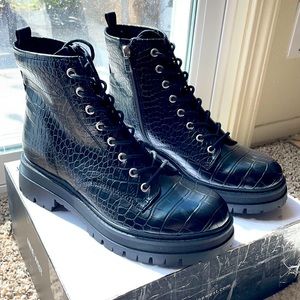 Nine West combat black boots